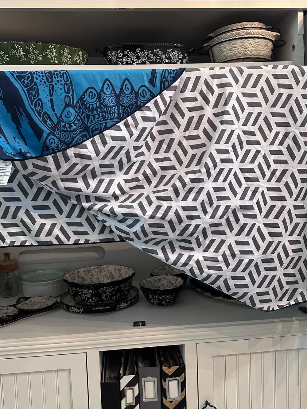 OCOOPA Blue Turtle Print Microfiber Beach Towel - Quick Dry Approx 68x32in